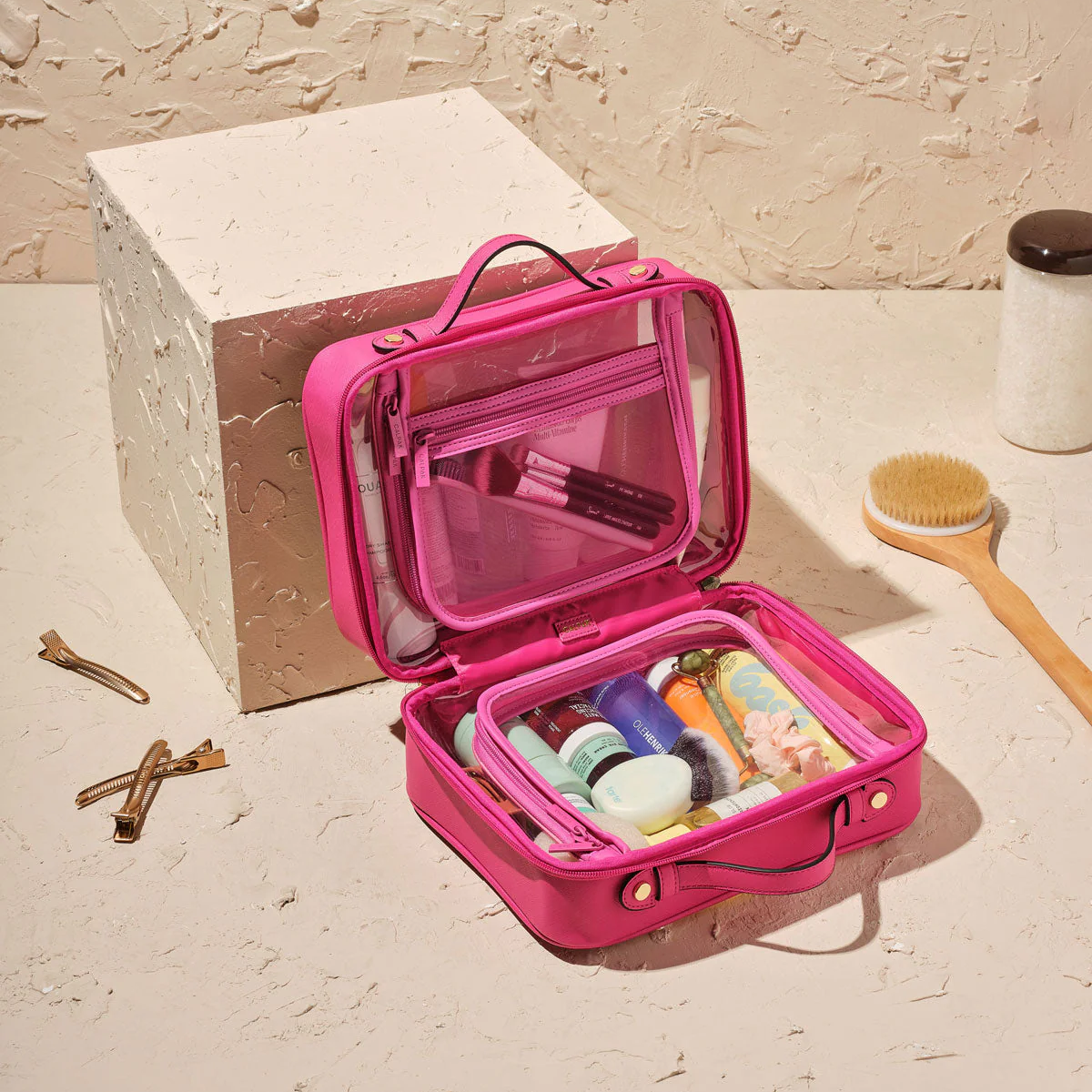 Large Clear Cosmetics Case